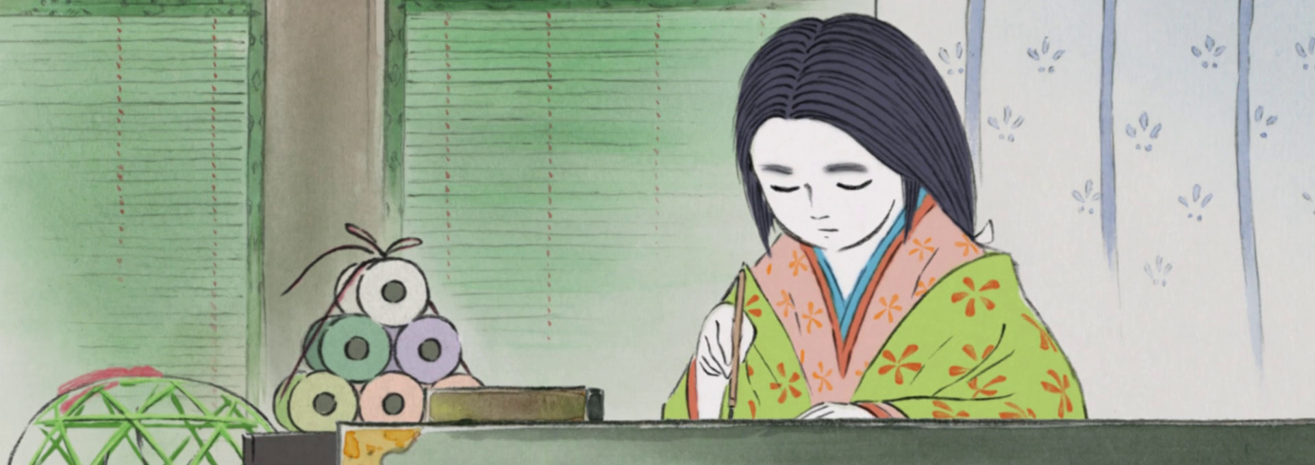 Beskrivende bilde relatert til innholdet i filmen "Fortellingen om prinsesse Kaguya"