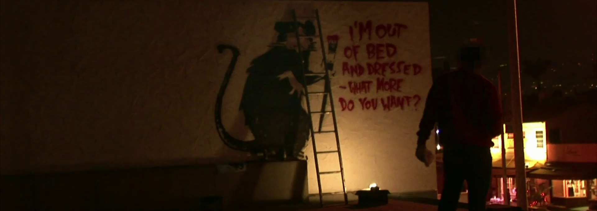 Beskrivende bilde relatert til innholdet i filmen "Exit through the Gift Shop"