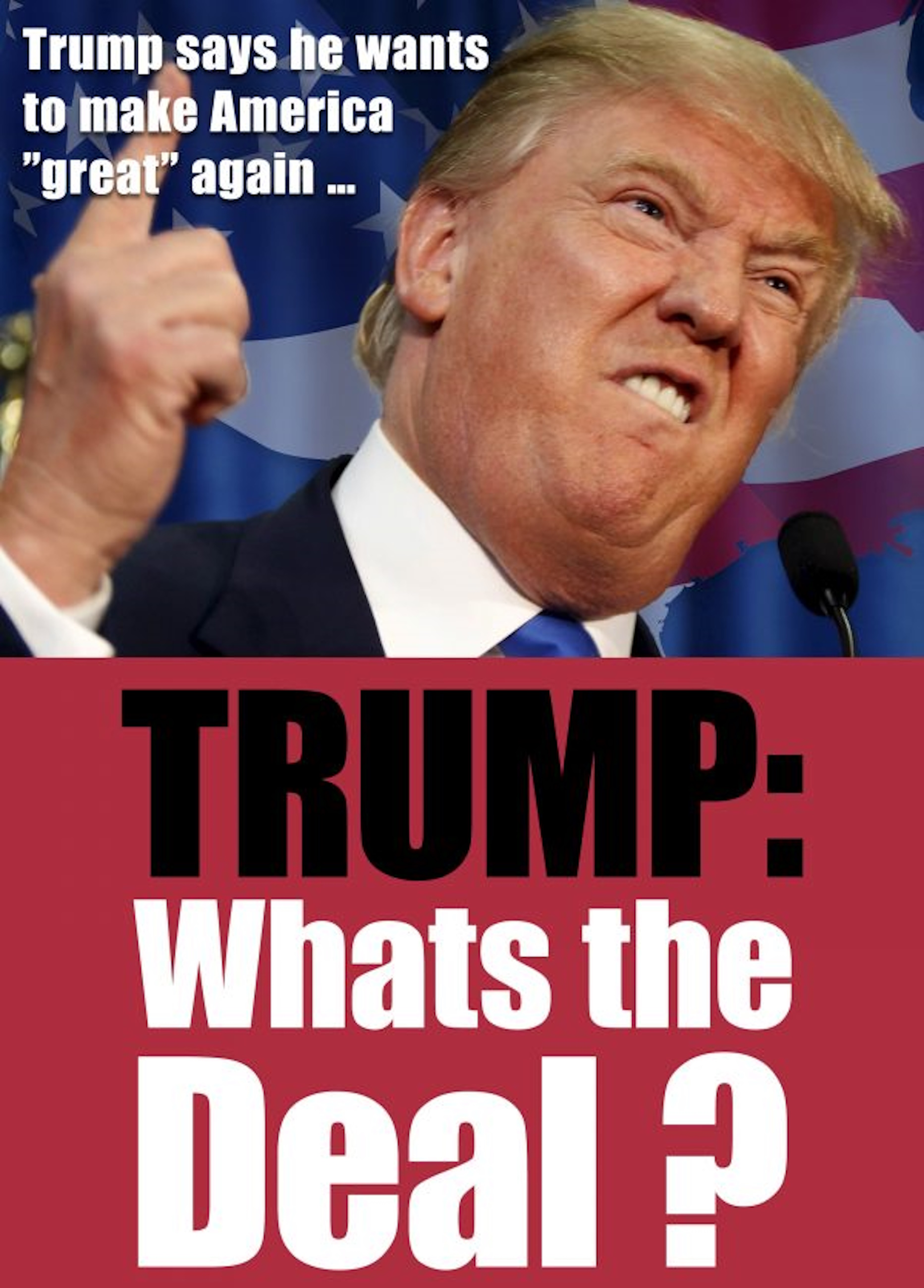 Beskrivende bilde relatert til innholdet i filmen "Trump - what's the deal?"