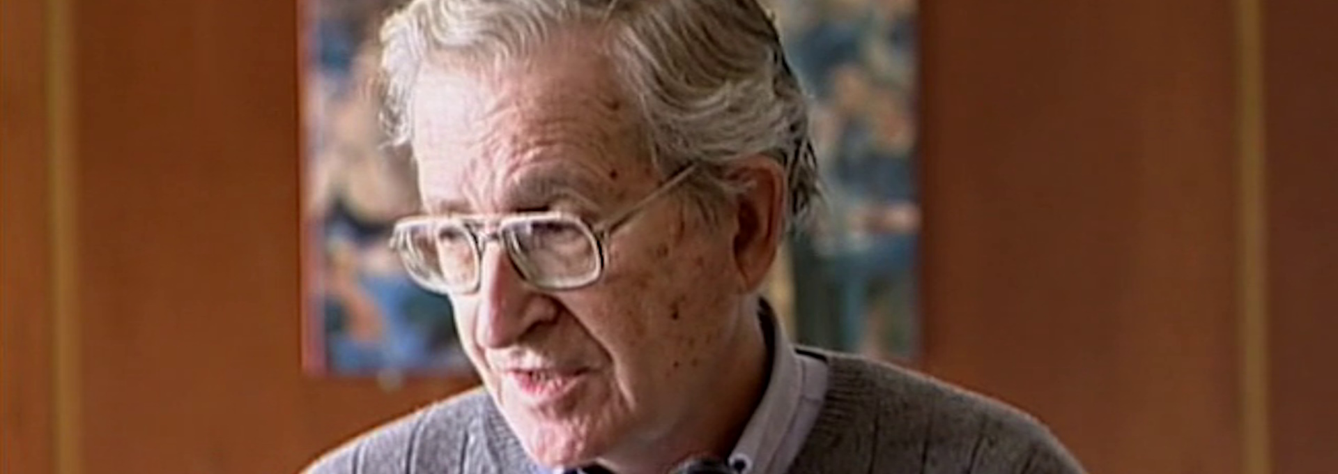 Beskrivende bilde relatert til innholdet i filmen "Noam Chomsky: Rebel without a Pause"