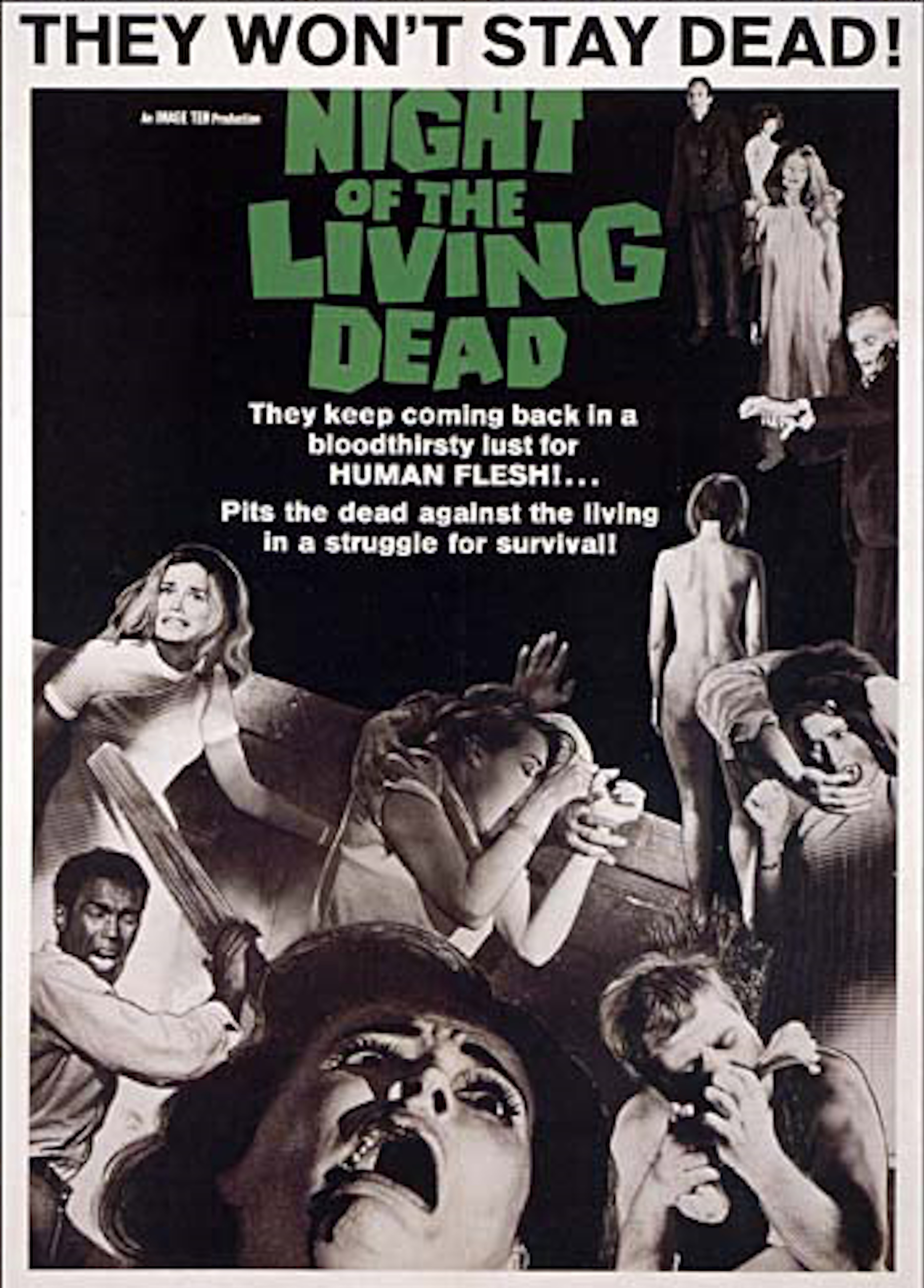Beskrivende bilde relatert til innholdet i filmen "Night of the Living Dead"