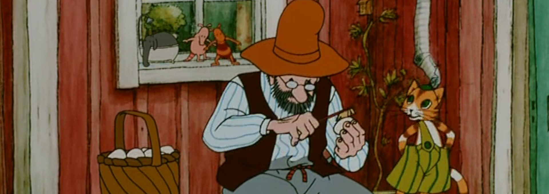 Beskrivende bilde relatert til innholdet i filmen "Gubben & Katten: Et år med Pettersen og Findus"