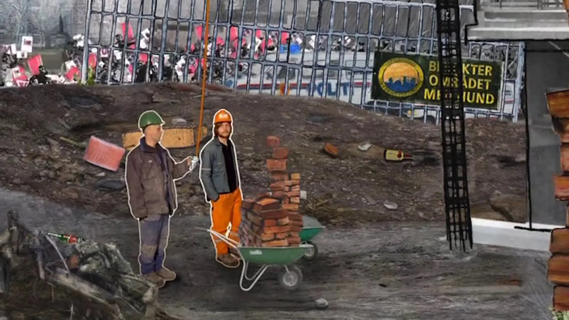 Beskrivende bilde relatert til innholdet i filmen "Bygningsarbeidere"