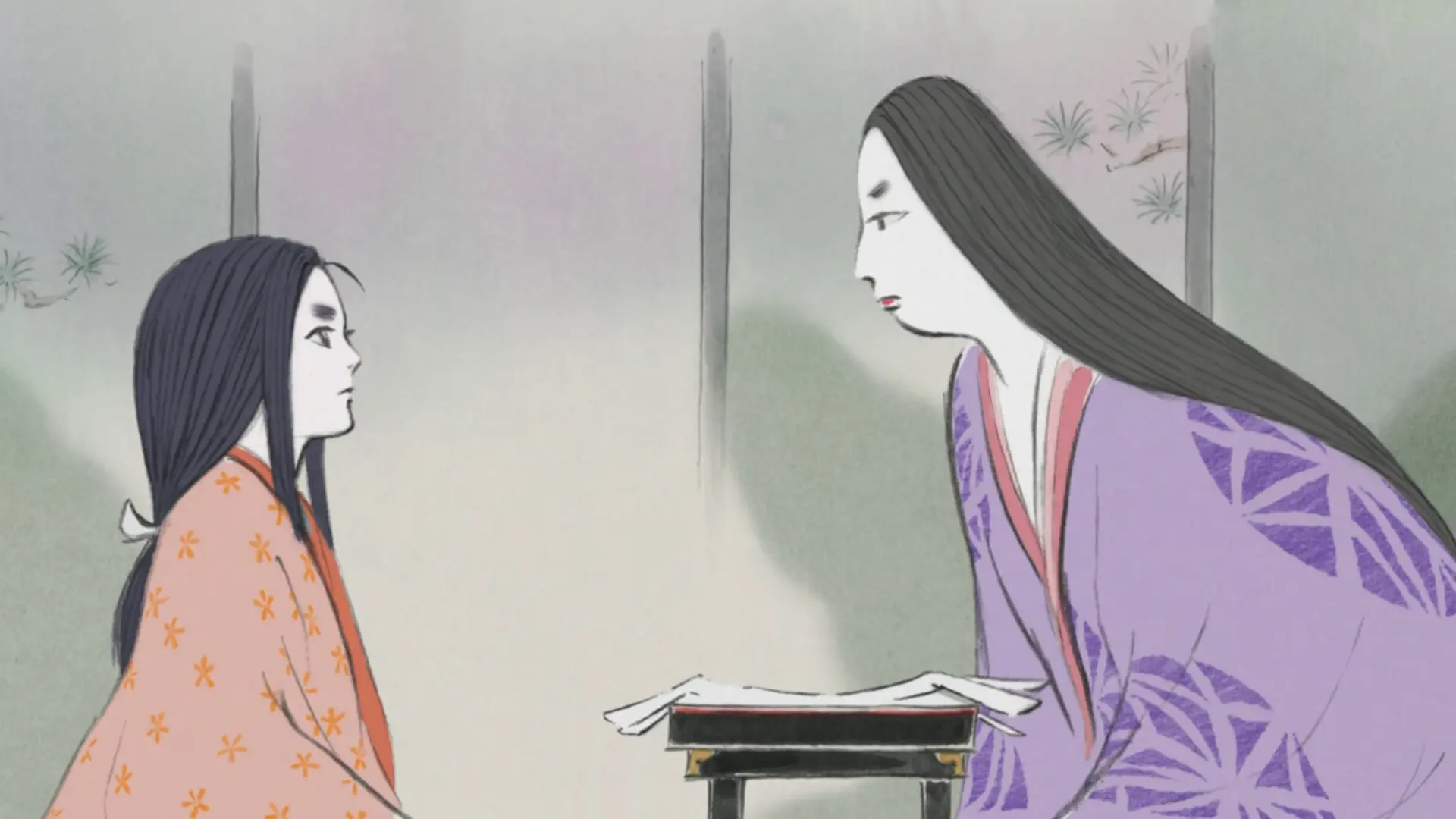 Beskrivende bilde relatert til innholdet i filmen "Fortellingen om prinsesse Kaguya"