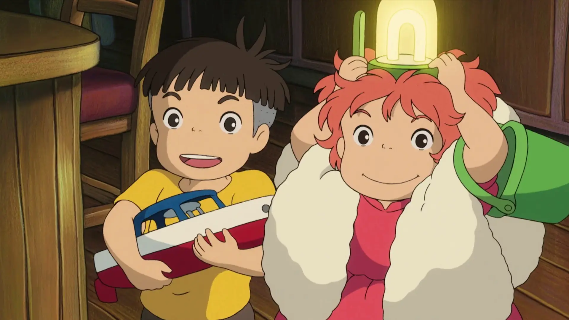 Beskrivende bilde relatert til innholdet i filmen "Ponyo på klippen ved havet"