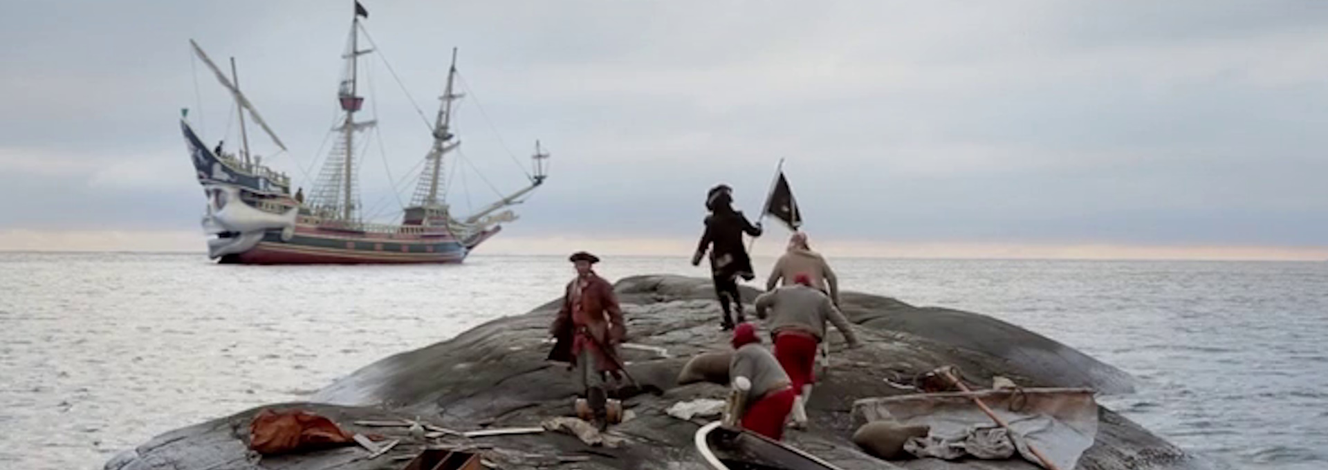 Beskrivende bilde relatert til innholdet i filmen "Kaptein Sabeltann - Pinky og Ravn i Abra havn - Episode 1"