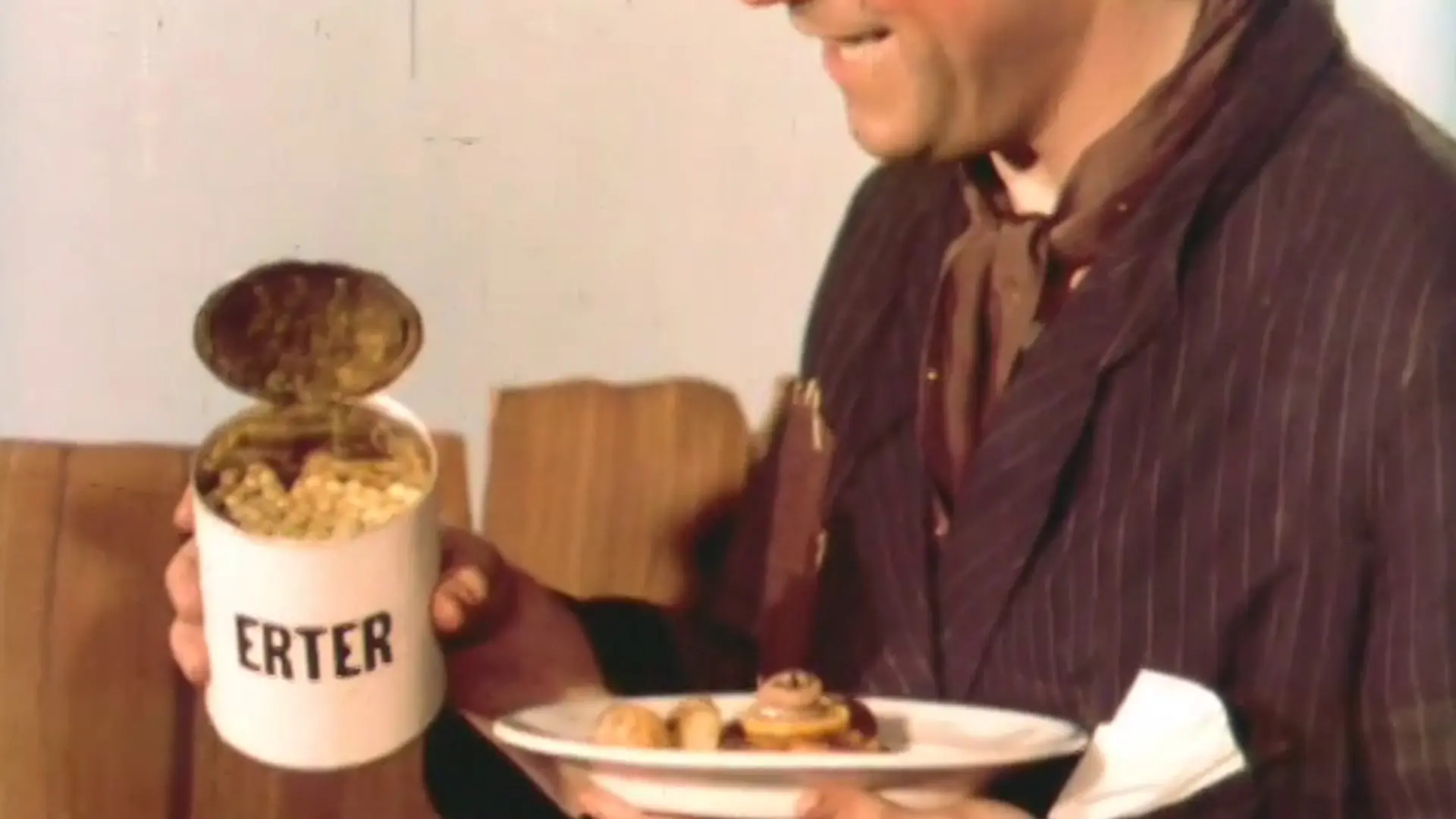 Beskrivende bilde relatert til innholdet i filmen "Hermetiske erter : reklame"