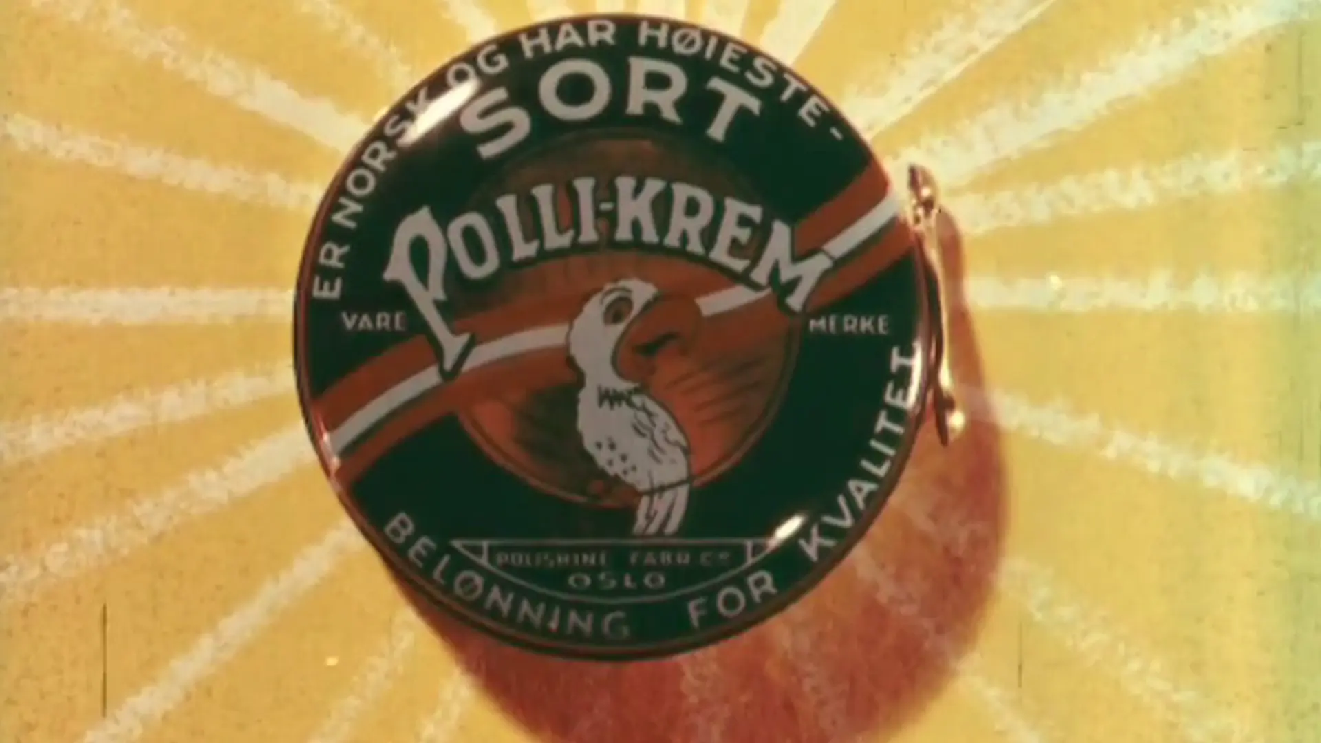 Beskrivende bilde relatert til innholdet i filmen "Pollishine : Polli-krem skokrem"