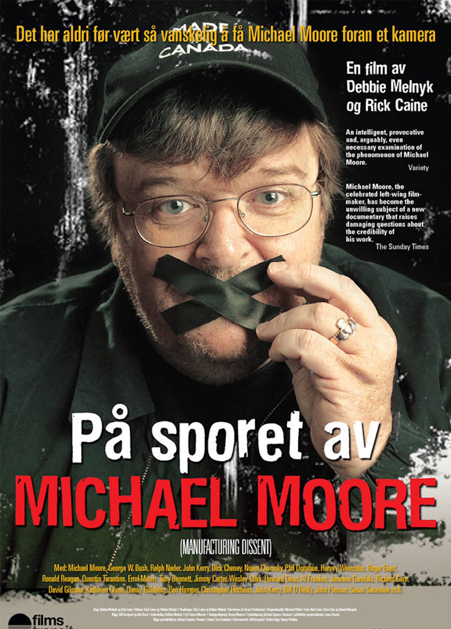 Beskrivende bilde relatert til innholdet i filmen "På sporet av Michael Moore"