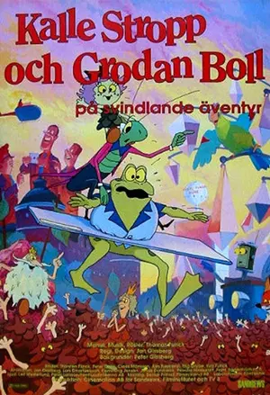 Kalle Stropp och Grodan Boll på svindlande äventyr filmplakat