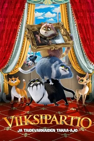 Viiksipartio ja taidevarkaiden takaa-ajo filmplakat