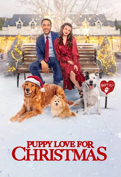 Puppy love for Christmas Poster