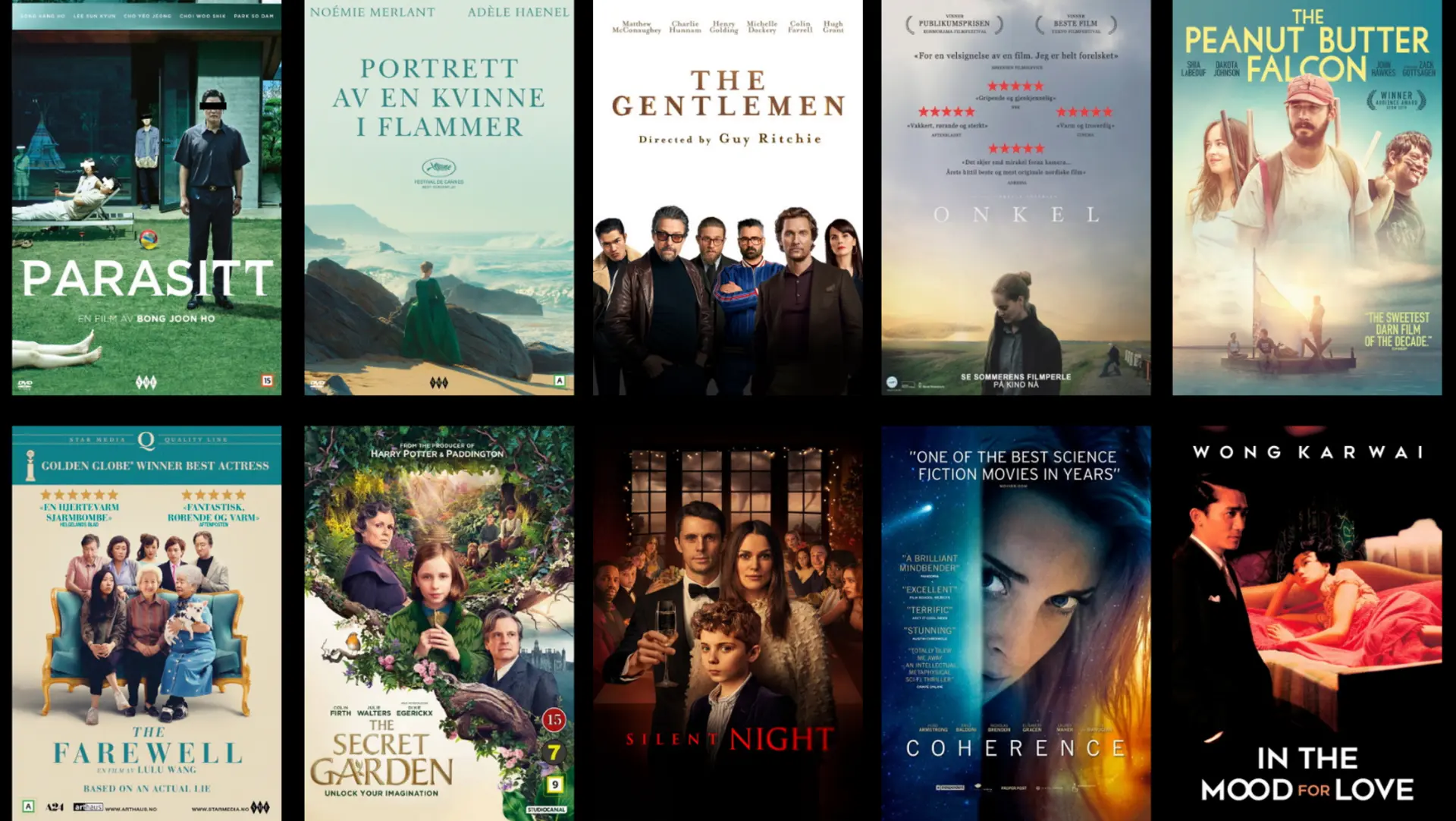 Topp ti filmer på Filmoteket i 2021