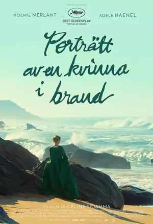 Porträtt av en kvinna i brand filmplakat