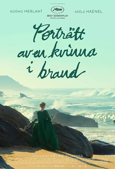 Porträtt av en kvinna i brand Poster